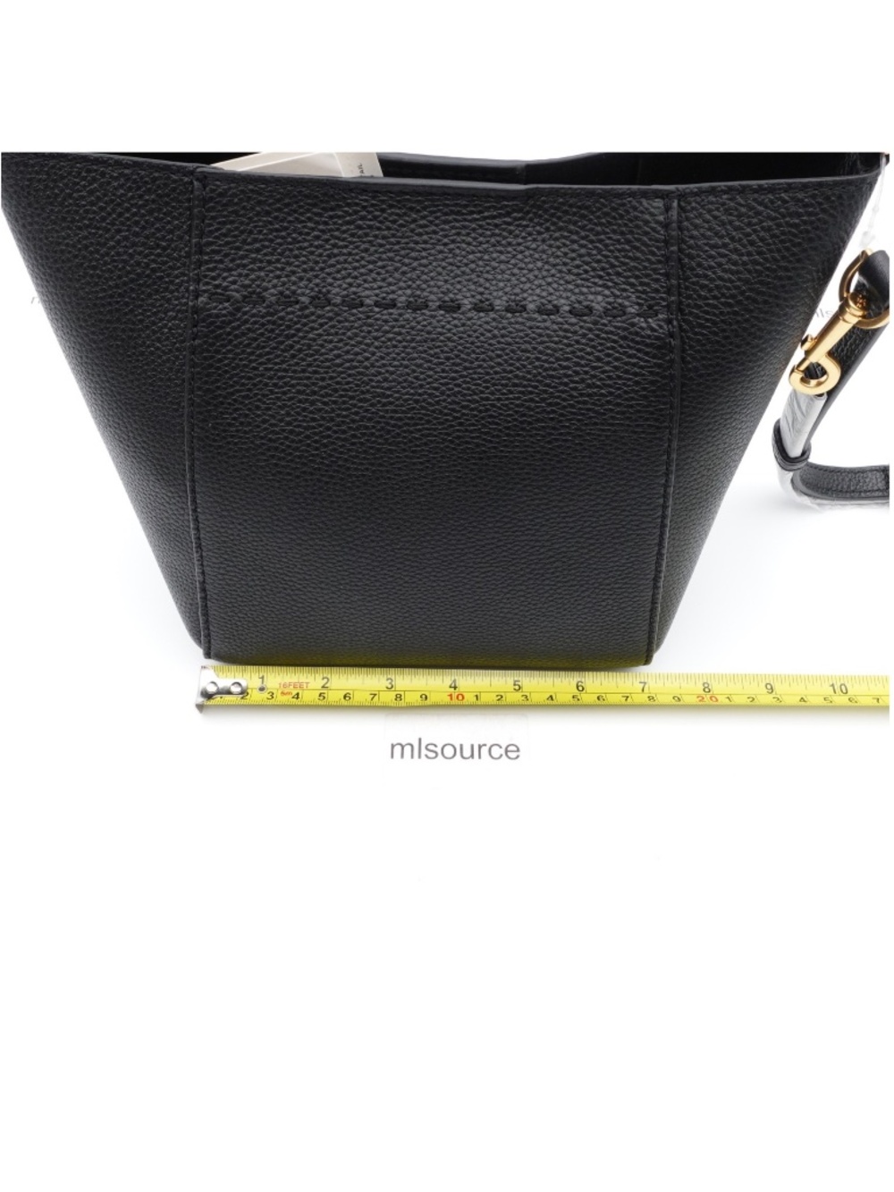NEW Tory Burch Mcgraw Small Bucket Bag Women's 749560920-001 Black Leather - Picture 6 of 16